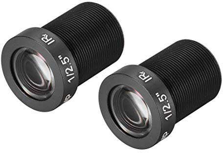 sourcing map 2 STK CCTV Kamera Objektiv 12mm Brennweite 5MP F2.0 1/3 Zoll Weitwinkel für CCD Kamera