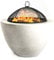 Homeology DIABLO Contemporary Garden & Patio Heater Fire Pit Brazier and Barbecue with Concrete Eco-Stone Finish