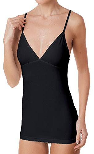 JADEA - Canottiera Donna Spalla Stretta con formaseno Nero M