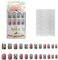 Andiker Künstliche Fingernägel, Leoparden-Design, Glitzer, UV-Gel, mittellang, niedlich, künstlich, mit Nagelkleber, glänzend und wiederverwendbar, für Frauen