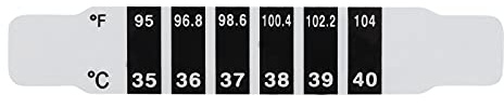 Sonew Baby Stirn Thermometer, Quick Read Thermometer Streifen, Stirnthermometer Wiederverwendbare Säugling Thermometer Baby Temperaturstreifen Fahrenheit & Celsius