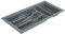 BigDean Universal Besteckeinsatz für Schubladen 30 cm - Zuschneidbar - 230x490mm - Schubladeneinsatz aus Kunststoff, Besteckkasten silber-grau, Made in Europe