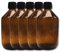 5 bouteilles en verre brun de 500 ml avec bouchon d'inviolabilité en deux parties (PP) OV III