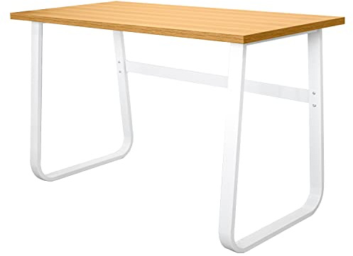 GARDENIA Computertisch, PC-Tisch, Schreibtisch für Studio mit Holzplatte, Tisch im Industriestil aus Holz und Metall, 120 x 60 x 75 cm