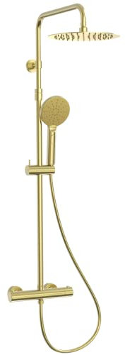 Essebagno Luisa colonne de douche thermostatique or brossé