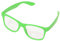 Miobo Sonnenbrillen Party Brillen 1980 style Retro Atzen Nerdbrille Hornbrille Sonnenbrille oder Klarglas Schwarz (Grün Klarglas)