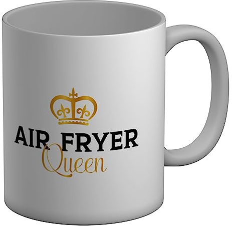 Shopagift Funny Air Fryer Queen Mug Chef Cook Foodie White 11oz Large Gift Ceramic Cup