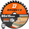 BAUBECK Akku Sägeblatt 85x15 inkl. 10mm Reduzierring - Multi Material Feinschnitt - Sägeblatt 85 für Holz, Aluminium, Metall uvm. - Sägeblatt 85x15 Fein - Akku Sägeblatt 85x10mm