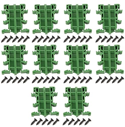 YdseozOA 10 Sets DIN-Schienen-Clip, DIN-Schienen-Montageadapter, PCB-Halterung, DIN C45-Schiene, Leiterplatten-Montagehalter, 35 mm DIN-Schiene