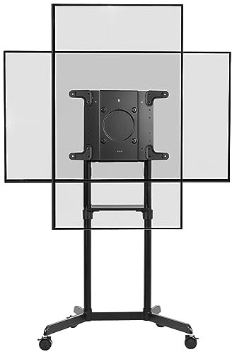 VIVO Mobile Premium TV Cart per schermi da 32 a 88 pollici fino a 70 kg, Samsung Digital Flipchart, Microsoft Surface Hub 2S, da verticale a orizzontale, mensola, ruote, VESA max 600 x 400, nero,