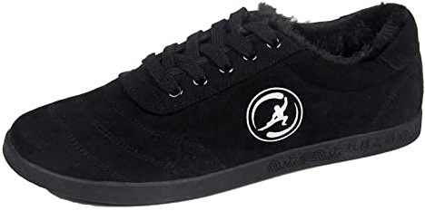 Damen Chinesische Traditionelle Kampfkunst Schuhe Winter Warm Kung Fu Tai Chi Schuhe Anti-Rutsch Wushu Shaolin Qigong Trainer Für Frauen,Schwarz,39 EU