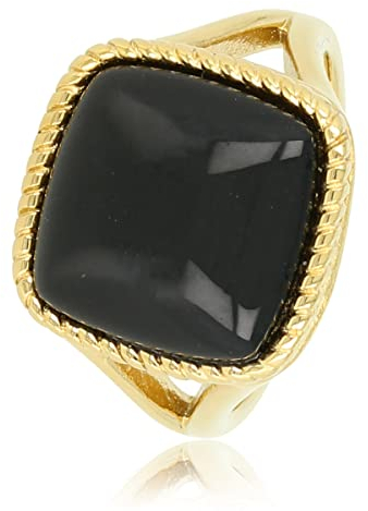 My Bendel Siegelring Gold mit Onyx Edelstein- Stylischer Ringe für Damen mit echtem Edelstein - Bleibt schön und Verfärbt nicht - Stapeln Ringe - mit Luxuriösen Geschenkverpackung