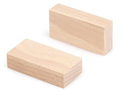 M METRIE 40 Stück Holzbausteine, Bauklötze aus Buchenholz, 70 x 35 x 17.5 mm Quader, Ideal für kreatives Basteln, Nachhaltig, Sicher und Präzise, Teil des Bauklötze Systems