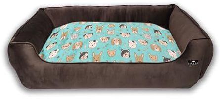 BISCHI® Hundebett, abnehmbare Matte Auto, waschbar bei 60 Grad, Hundebetten Outdoor, Hundekissen mittelgroße Hunde, Hundematratze große Hunde, Hundekorb, Flauschige Hundematte