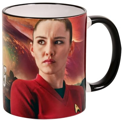 Elbenwald Star Trek: Strange New Worlds Tasse mit Noonien Singh Motiv und Logo 320 ml Keramik Mehrfarbig