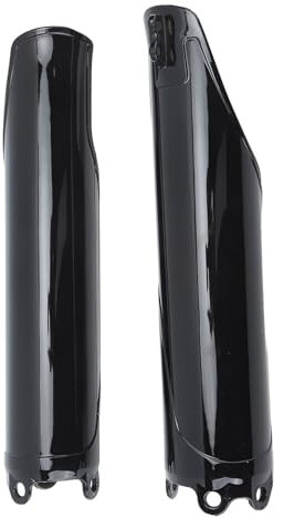 Lot de 2 Tubes de Fourche Avant de Moto, Noir Brillant, Protecteur de Fourche, Blanc, Couvercle de Protection contre les Chocs Avant de Remplacement pour CRF250R CRF250X CRF450R CR125 CR250 CRF 450 RX