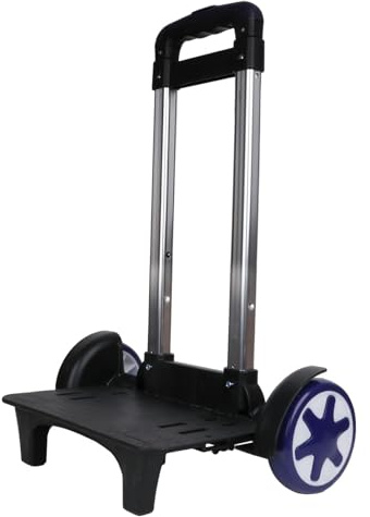 Perfeclan Rucksackwagen, Reisewagen, leichter Rollwagen aus Aluminiumlegierung, Handwagen, Gepäckwagen mit Rädern für Schulranzen, MÄNNER