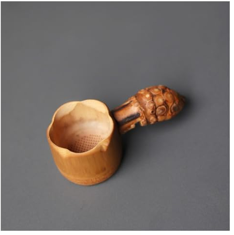 shuaiyu Colador de té de bambú Natural, filtro Infusor, herramientas de té, tamiz Compatible con elaboración de té, accesorios for bebidas, colador, 1 ud.