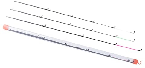 Perfeclan 3-teilige Feederrute, Feeder-Angelrute, Nachtangeln, Jigging-Ruten, 3 Spitzen, Flexible Spitze, Angelruten-Ersatzteile, Angelrute, Karpfenrute, 4133 Kohlenstoff