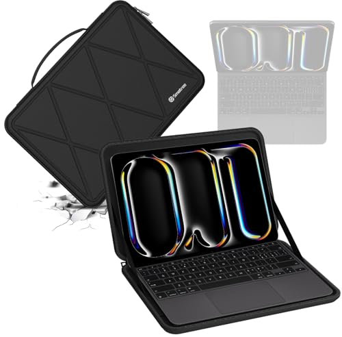 Smatree Hard Eva Schutzhülle Fall kompatibel für 13 Zoll Ipad Air M3 2025, 13 Zoll Apple IPad Pro M4 Chip (Kompatibel mit Tastatur und Stift), wasserdicht und Anti-Schock-Tasche (X8245)