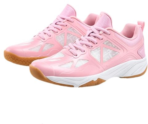 Viaoragiosa Tischtennis Schuhe Herren,Badminton Schuhe rutschfest Hallenschuhe,MäNner Frauen Badminton Schuhe,Leichtes Anti Schlupf Atmungsaktiv Anti Unisex Hallenschuh FüR Jeden Bodenbelag