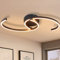 ZMH LED Deckenlampe Wohnzimmer Deckenleuchte - Modern Wohnzimmerlampe 60CM Schlafzimmerlampe Schwarz 24W Ihnen Deckenbeleuchtung Flurlampe Warmweiß 3000K für Schlafzimmer Küche Flur Esszimmer Treppen