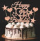 bng-bng 21st Birthday Cake Topper Dation,Rose Gold Glittery Happy 21st Birthday Cake Cupcake Toppers For Girls 21 Twenty-one Years Old Party Supplies Decorations