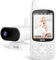 GHB Camara Vigilancia Bebe Vigilabebes con Camara con Pantalla 2.8 720P HD 2000mAh Pantalla IPS Recargable Visión Nocturna Sensor de Temperatura VOX 8 Canciones de Cuna