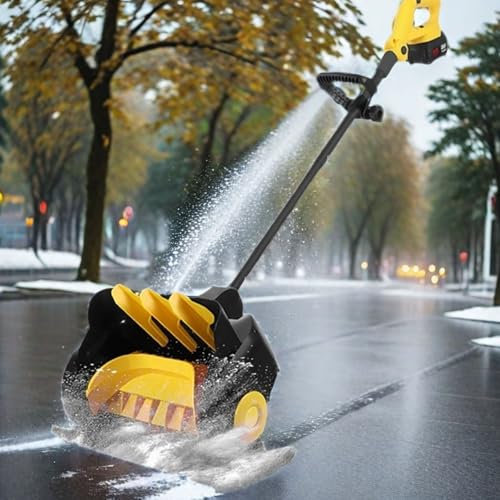 WEIMILOR Spazzaneve Elettrico Ricaricabile 21V/4.0Ah Pala da Neve elettrica ad Alta Potenza Spazzaneve Larghezza di spazzamento: 41cm/16.1ln profondità di spazzamento: 15cm/5.9ln,1xbattery
