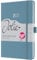 Harenberg Wochenkalender Jolie A5 2025 powder blue - SIGEL - 1 Woche auf 2 Seiten - Terminplaner mit Textileinband, Gummiband, Stiftschlaufe, Einstecktasche und Stickerbogen - 13,5 cm x 20,3 cm