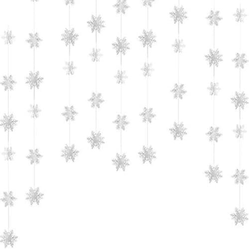 XIWJLWO 1 pezzo da 12 pezzi Fiocchi di Neve 3D Decorazioni Natalizie Bianche, Ornamenti Pendenti per Albero di Natale, Decorazioni per Feste, Addobbi Natalizi
