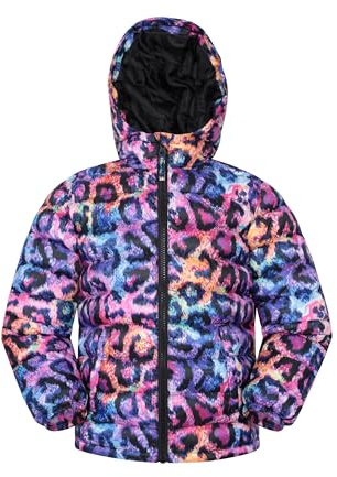 Mountain Warehouse Seasons Kids Padded Puffer Jacket | Water Resistant, Lightweight Coat with Hood for Boys & Girls, Insulated for Warmth, Suitable for School, Light Rain, Winter