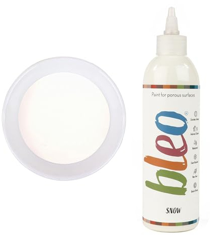 Guild Lane Bleo Fabric Paint – Upcycle & Transform Textiles, Wood and Cork – Non-Toxic, Waterproof & Fade-Resistant – Easy to Apply Paint (Snow, White, 250ml)