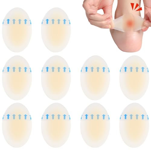 iLamvie 10 Stück Blasenpflaster,3.7 * 5.5cm,Hydrokolloid Pflaster,Wasserdicht Gel Pflaster, Ferse Blasenpflaster,fersenschutz, Linderung von Reibungsschmerzen Zehen,Vorfuß,Ferse