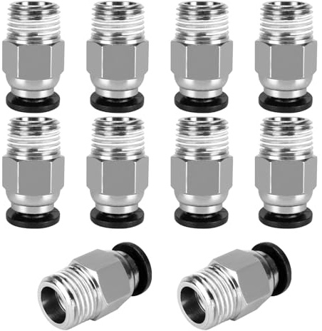 10 Stück Pc4-M10 Connector Pc4-M10 Stecke 3d-Druckerteile & ZubehöR Verbinder,3d-Drucker-ZubehöRteile,3d Drucker ZubehöR für Extruder 3d Printers 3d Printer Accessories 3d Druck ZubehöR 3d Drucker