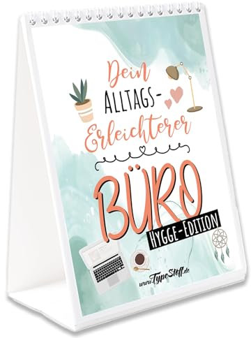 TypeStoff Tischkalender mit Sprüchen - Dein Aufmunterer im Büro - HYGGE-EDITION - immerwährend OHNE Kalendarium als Geschenk und Dekoration zum Thema Hygge - TK-01517