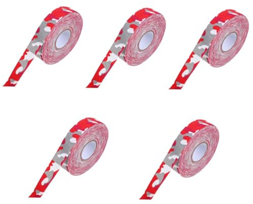 UPKOCH 5 Sätze Hockeyband Hockey-griffband Für Wickeln Sportlich Schützend Schutz Eishockey Tape Hockeyzubehör Hockey-Tape-Wrapper Verschleißfestes Klebeband Baumwolle Weiß 2 Rollen * 5