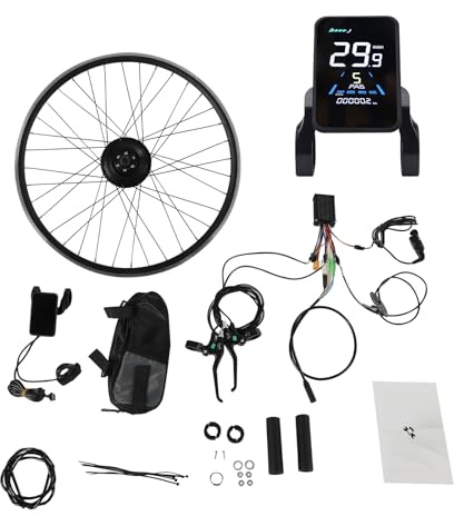 VonVVer Electric Bike Conversion Kit Rear/Front Wheel 36V 250W for 28 29 700cc E-Bike Brushless 5 Gear Motor with Display & PAS Sensor (Rear Wheel 36V 250W)