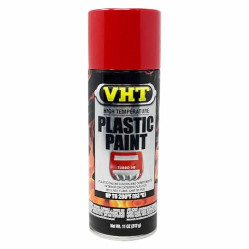 FROST High Temperature Plastic Paint 312g – Gloss Red, Heat Resistant up to 93°C | Durable Coating for Vinyl, Plastic, Automotive Parts & Accessories