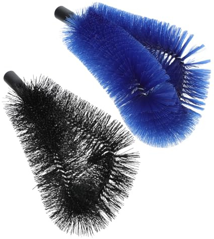 HAMPPLIES 2 pezzi Spazzola Pulizia Grondaie Resistente in PP Nylon e Acciaio Inox Rimuovi Foglie per Manutenzione Esterna Tetti e Pluviali