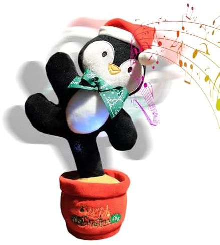 Flkiglm Tanzender Weihnachtsbaum | Elektrischer singender Weihnachtsbaum mit Licht | Dekoration Haus für Thanksgiving Büro Geburtstag Schule | Wohnung