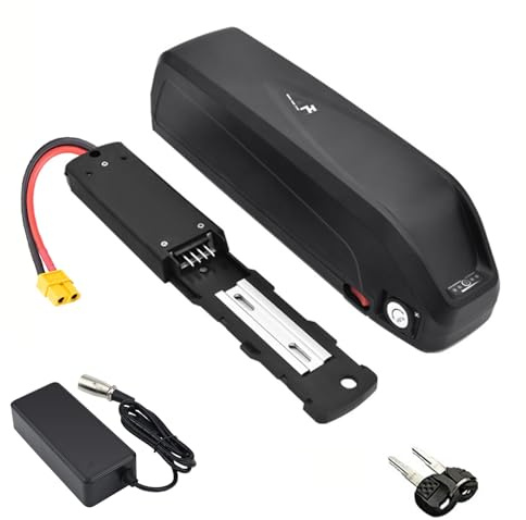 HJGHY Lithium-Ionen-Akku 48 V 17 Ah Unterrohr-Akku 36 V 10,4 Ah Austauschbare Akkus 52 V 15 Ah Einrad-Akkus für 370 W-800 W Motor-Kits mit Ladegerät,Plug2 48v17ah