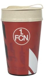 1. FC Nürnberg Thermobecher mit Wappen – Offizieller Fan Edelstahl Coffee to Go Becher isoliert – Club Fußball Fanartikel Geschenk – doppelwandig, auslaufsicher