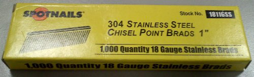 Spot Nails 18116SS 1-Inch 18-Gauge Stainless Steel Brad Nail