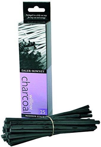 Daler-Rowney Artists Charcoal Medium Set, 25-Piece, Drawing and Sketching, Professional Artists