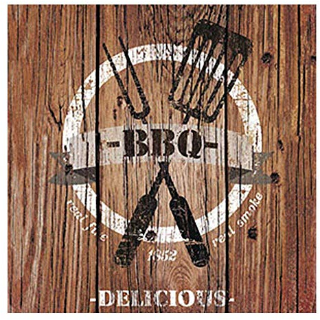 Serviette Ambiente Motiv : Barbecue Time - BBQ - mit Büffelschädel-Motiv- 20 Servietten pro Packung
