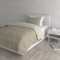 Set Copripiumino 100% Cotone Natural Color, Made in Italy - Parure Copri Piumino - Sacco Piumone 200x200 cm con Doppia Patella e Federa Cuscino, Piazza e Mezza, Tortora/Panna
