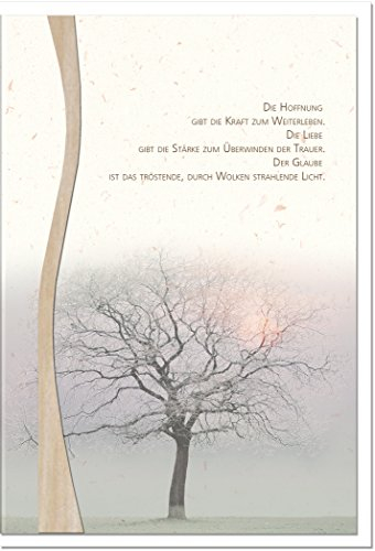 metALUm Trauerkarten XXL/Baum im Winter