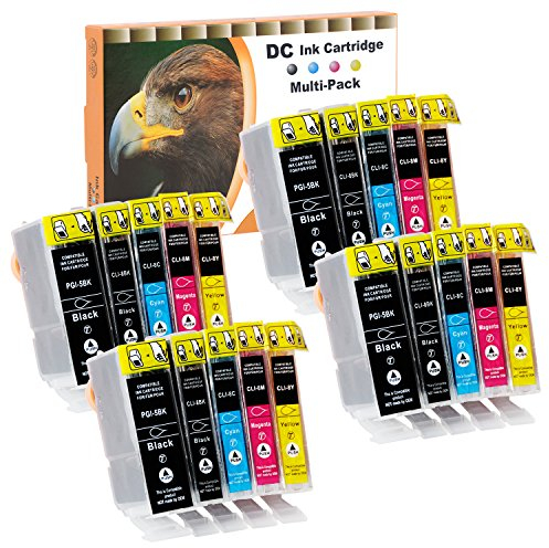 D&C 20x Druckerpatronen Kompatibel für Canon PGI-5 CLI-8 für Canon Pixma MP530 MP600 MP600r MP610 MP800 MP800r MP810 MP830 MP970 MX700 MX850 iP3300 iP3500 iP4200 iP4200x iP4300 iP4500 iP4500x iP5200