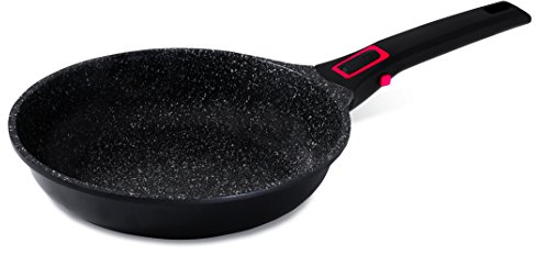 Baumalu 383601 Poêle à Frire 24 cm Granit Pro, Aluminium Forgé, Noir, 24 cm, 30 x 25, 5 x 6 cm